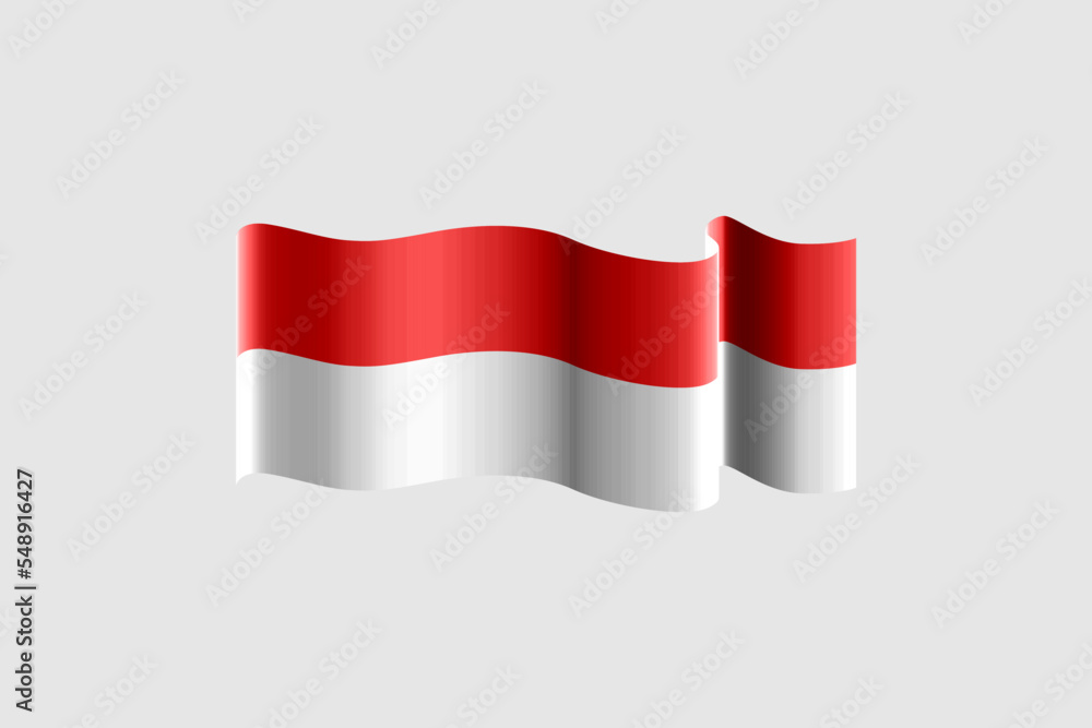 Vector waving Indonesian flag. Suitable for independence day event Vector waving Indonesian flag. Suitable for independence day event