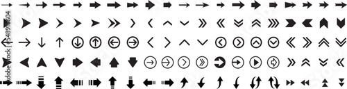 Arrows sets vector icons. Black arrow icons. For website design