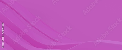Purple wave from stripes background. Abstract wavy gradient lines with 3d render twisted geometric structures. Decorative banner springboards for fast descent