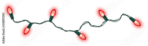 christmas light on transparent background.