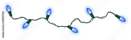 christmas light on transparent background.