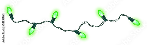 christmas light on transparent background.