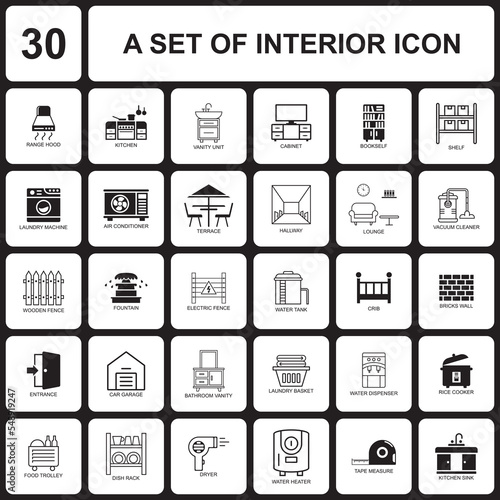 interior icon , house icon vector