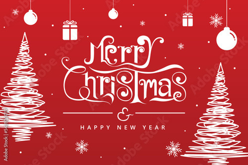 merry christmas vector background. Creative design greeting card, banner, poster.