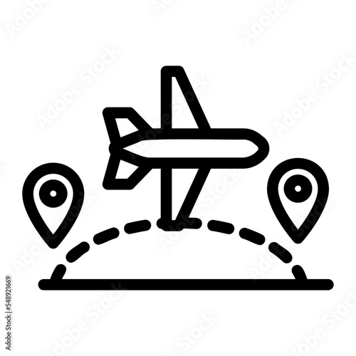 flight route line icon