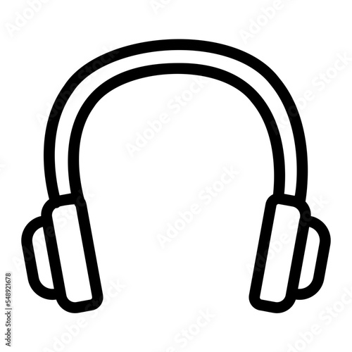headset line icon