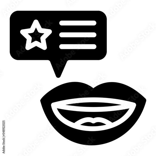 talk glyph icon