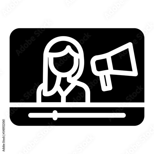 broadcasting glyph icon
