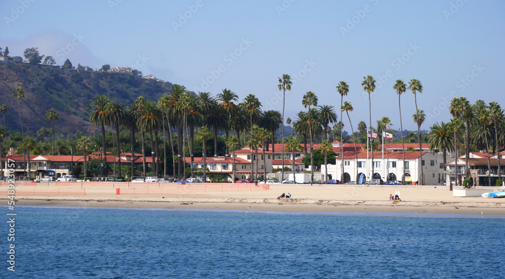 The Golden Coast as seen from Stearns Wharf in Santa Barbara, California, USA
