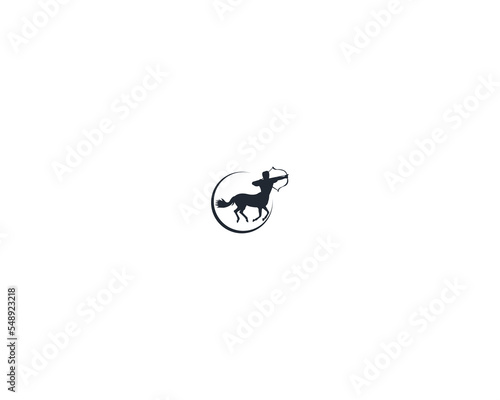 Centaur Archer, mythology creature, Sagitarius Zodiac Sign vector logo icon, fast arch logo from fast archer woman centaur vector for logo, sign, emblem or symbol graphic design vector illustration