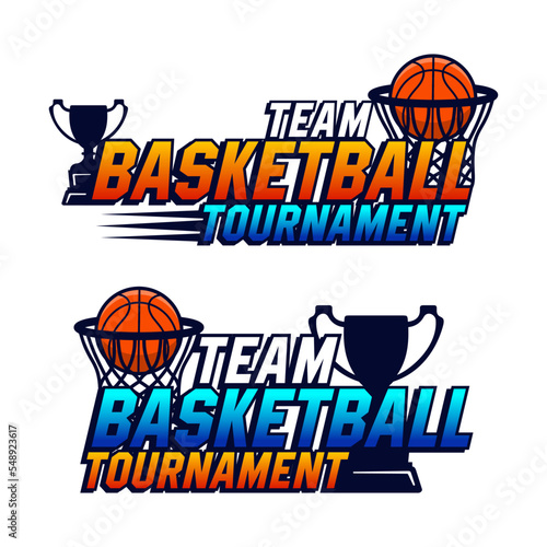 Obraz na płótnie Team basketball tournament vector design collection w salonie