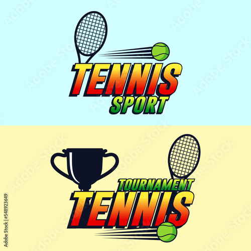 Tennis sport tournament design logo collection
