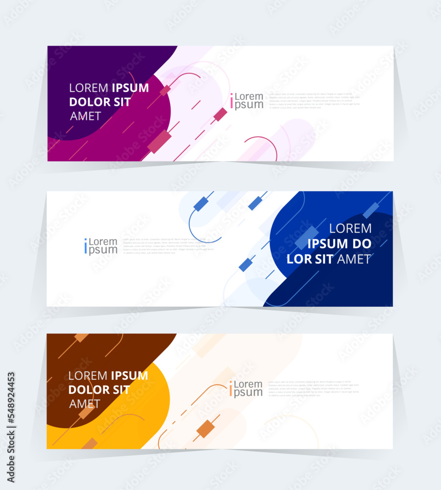 Geometric banner design with Vector presentation template. Geometric banner design with Vector presentation template.