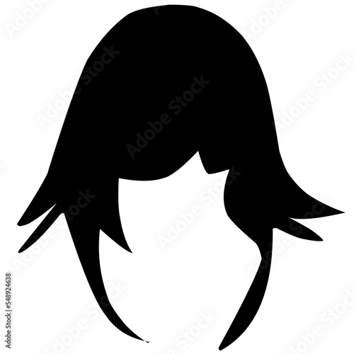 black hair wig female