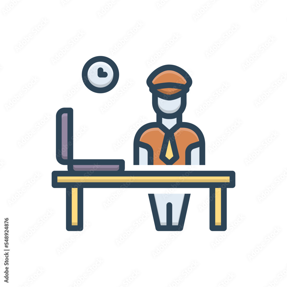 Naklejka premium Color illustration icon for customs