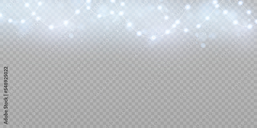 Christmas lights isolated on transparent background. Set of golden Christmas glowing garlands with sparks. For congratulations, invitations and advertising design. Vector
Christmas lights isolated on transparent background. Set of golden Christmas glowing garlands with sparks. For congratulations, invitations and advertising design. Vector