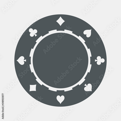 Casino chip game poker quality vector illustration cut