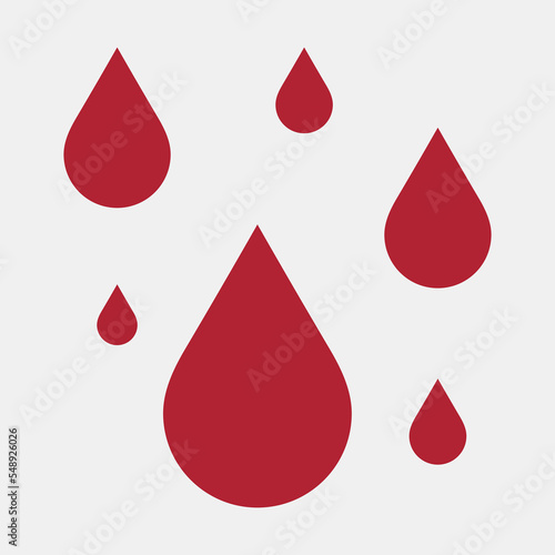 Water drops droplet raindrops oil blood icon illustration cut