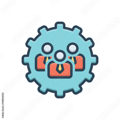 Color illustration icon for administrators