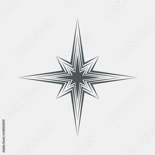 Star north quality vector illustration cut
