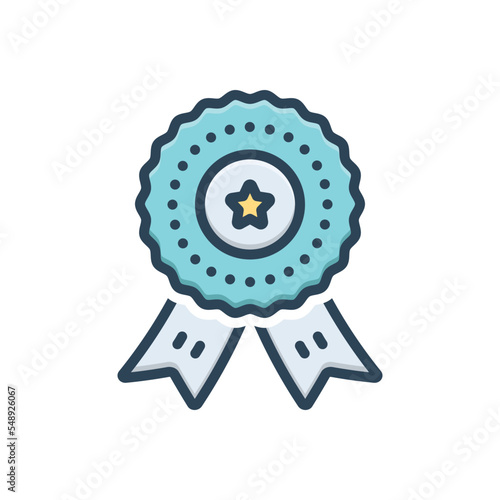 Color illustration icon for batch