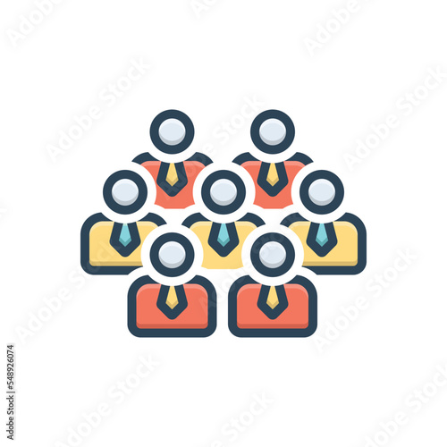 Color illustration icon for batch
