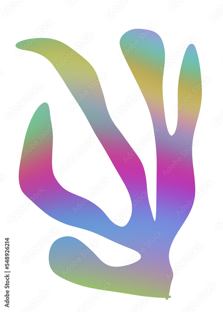 Abstracts Shape Gradient  Neon Transparent 