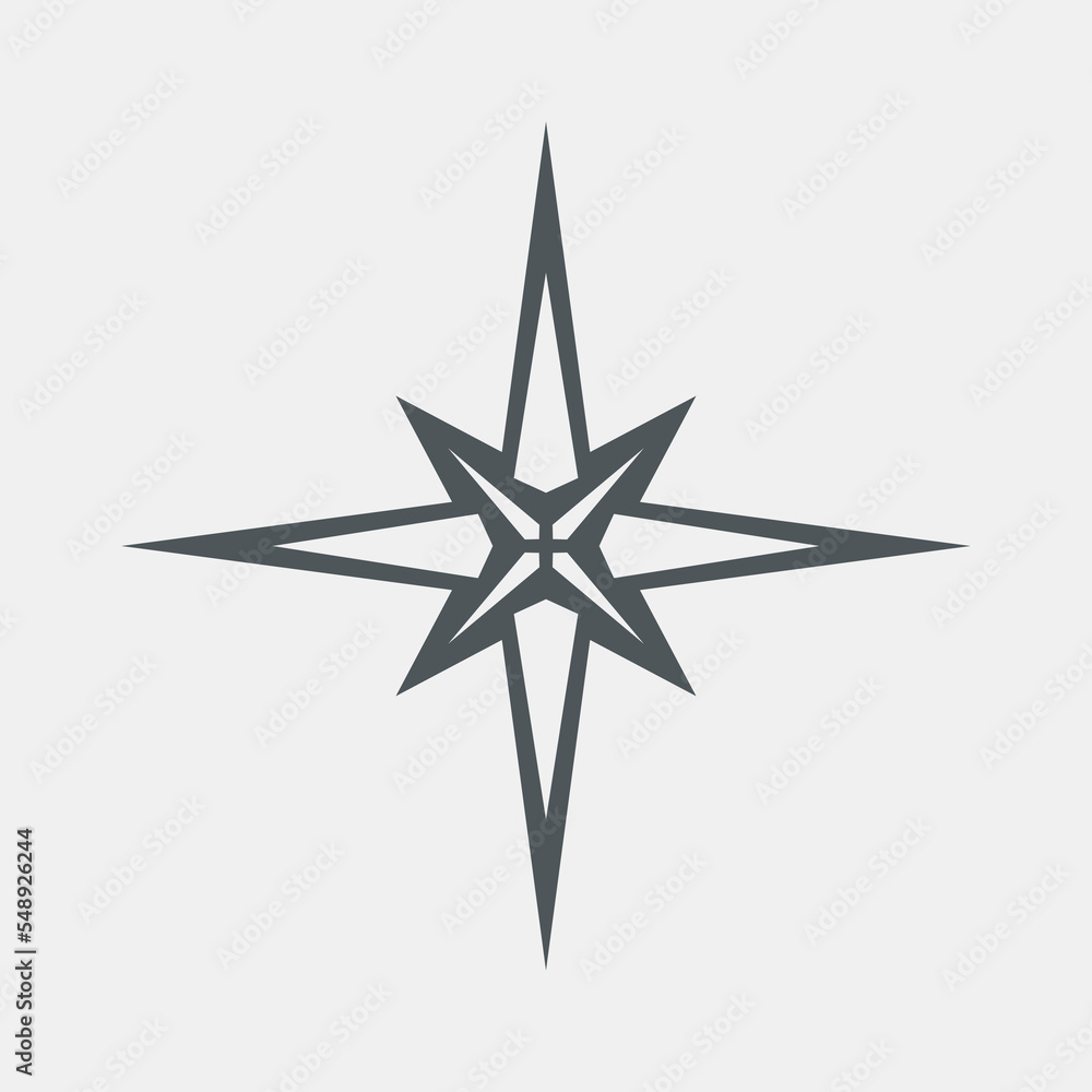 Star north quality vector illustration cut Star north quality vector illustration cut