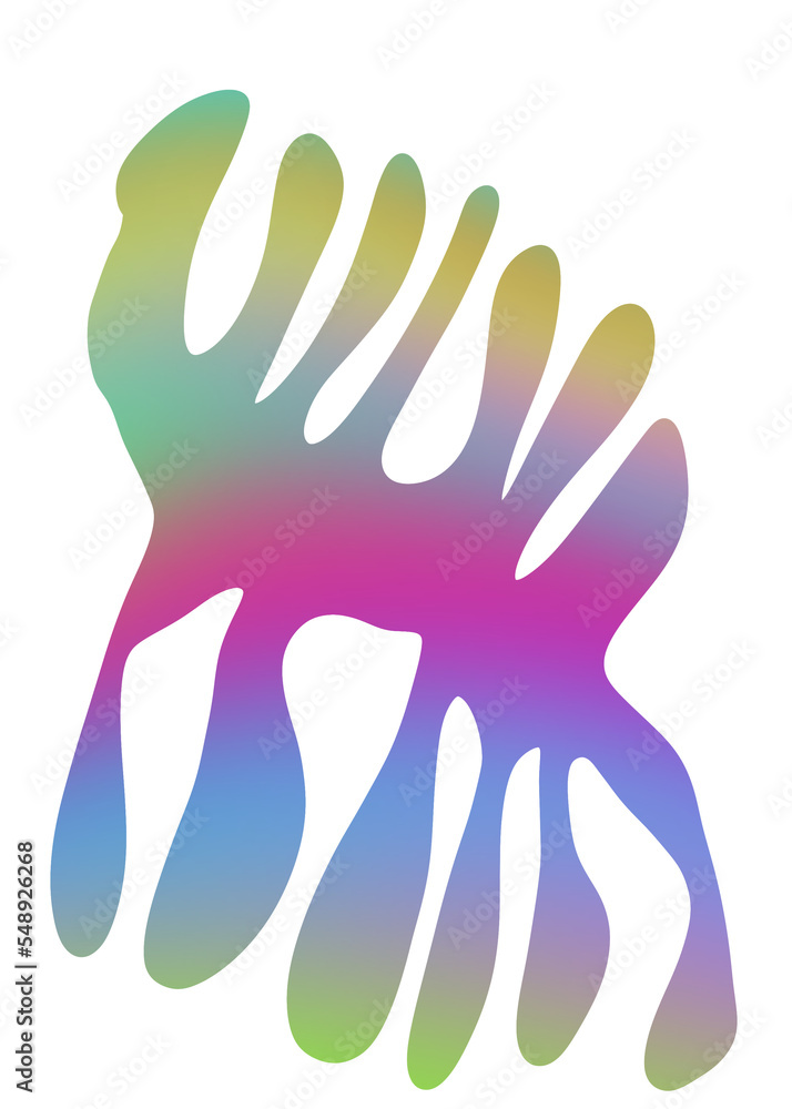 Obraz premium Abstracts Shape Gradient Neon Transparent 