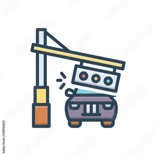 Color illustration icon for occur