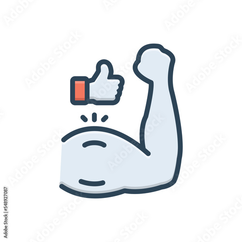 Color illustration icon for appreciated