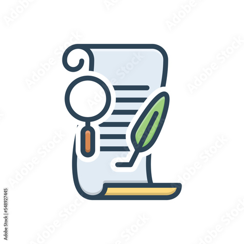 Color illustration icon for amendment