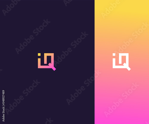 IQ, QI Letter Logo Vector Template Abstract Monogram Symbol . Usable for Business sport, technology, fashion, digital And future creative logo