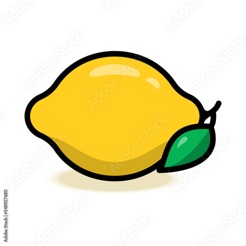 Flat illustration on a theme lemon