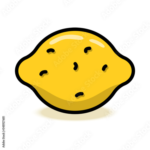 Flat illustration on a theme lemon