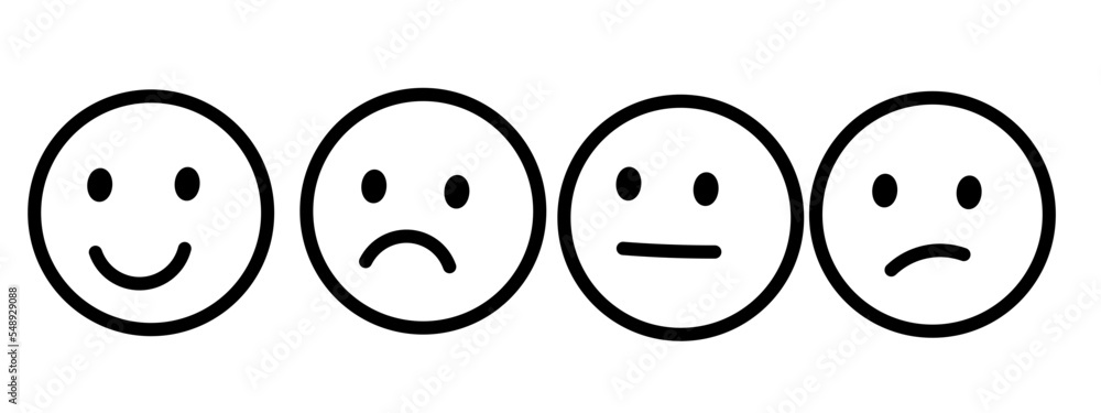 Set of rating emotion faces Set of rating emotion faces