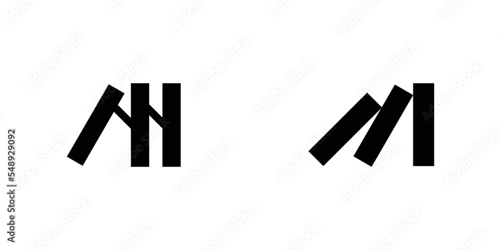 M Letter Dominos Fall icon Mark Logo Design M Letter Dominos Fall icon Mark Logo Design