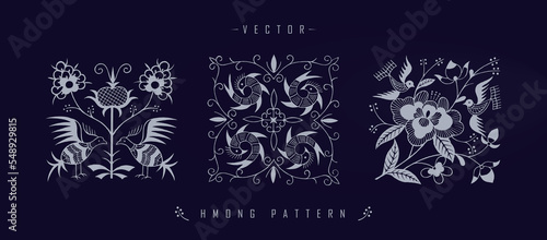 Chinese pattern hmong pattern traditional line
