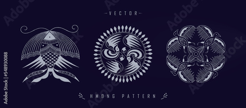 Chinese pattern hmong pattern traditional line