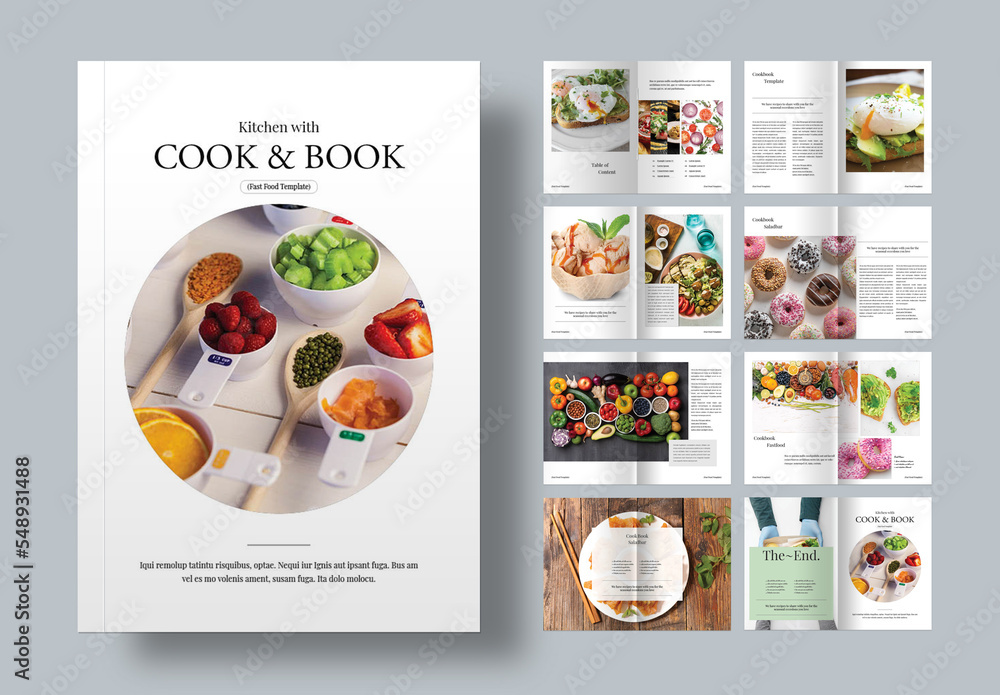 magazine layout for food