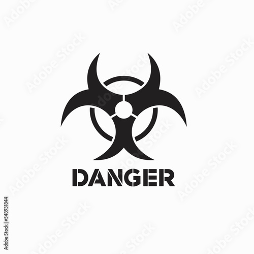 symbol of biohazard, danger, vector art.