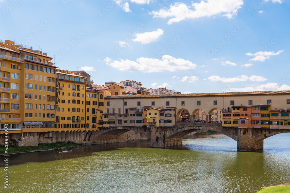 Ponte Vecchio bridge over the Arno River in Florence