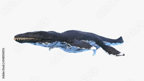 3D Rendered Animation of a Liopleurodon swimming photo