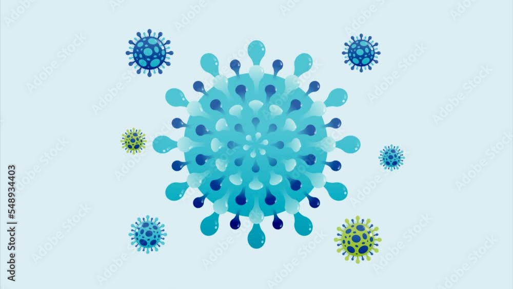 video of covid virus spinning and flying for illustration of the spread of the virus and pandemic video of covid virus spinning and flying for illustration of the spread of the virus and pandemic