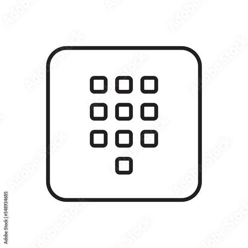 Dialpad, numeric keypad icon design. isolated on white background. vector illustration