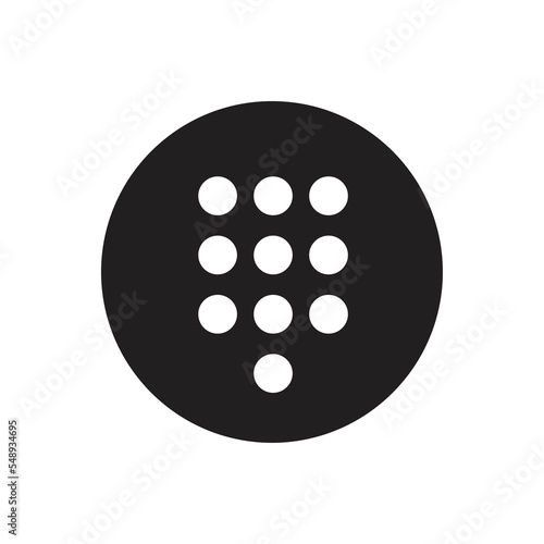 Dialpad, numeric keypad icon design. isolated on white background. vector illustration photo