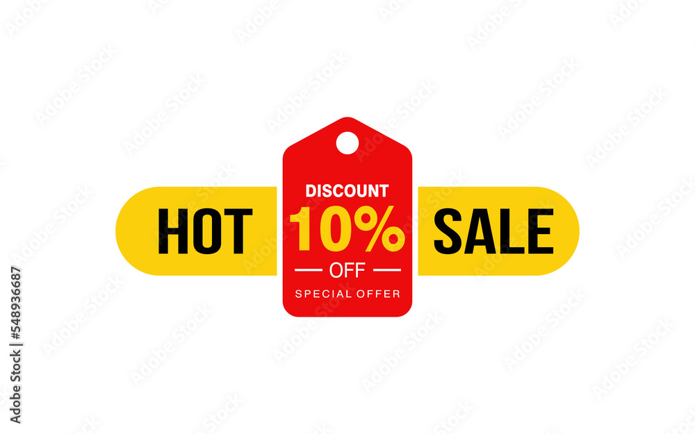 10 Percent discount offer, clearance, promotion banner layout with sticker badge. 10 Percent discount offer, clearance, promotion banner layout with sticker badge.