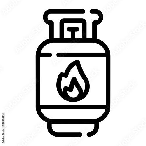 gas cylinders line icon