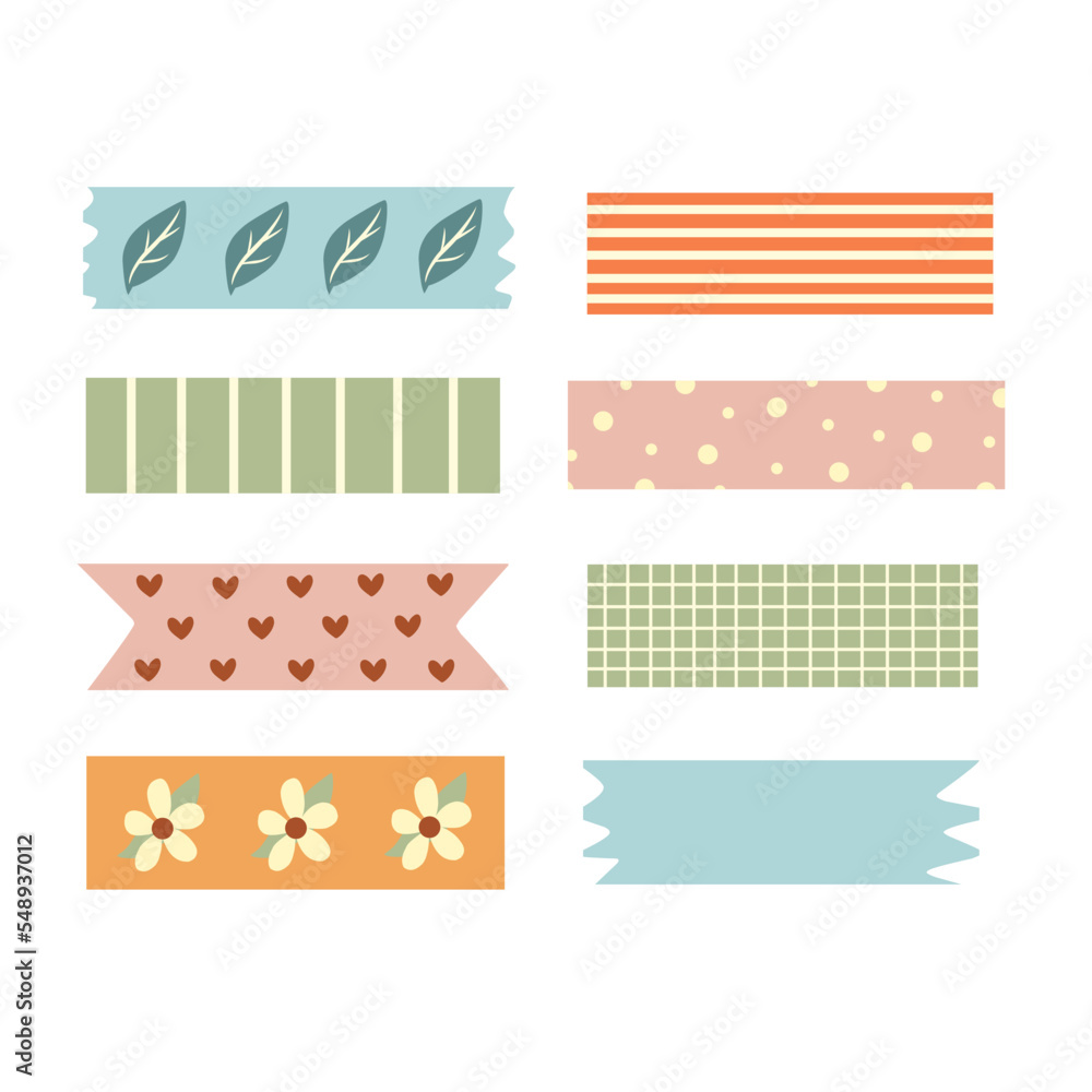 Set of Patterned Washi Tape Set of Patterned Washi Tape