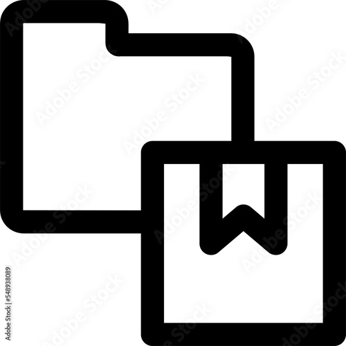 delivery file folder outlined icon